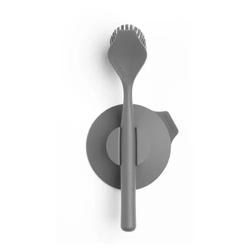 Afwasborstel met zuignap Brabantia  dark grey